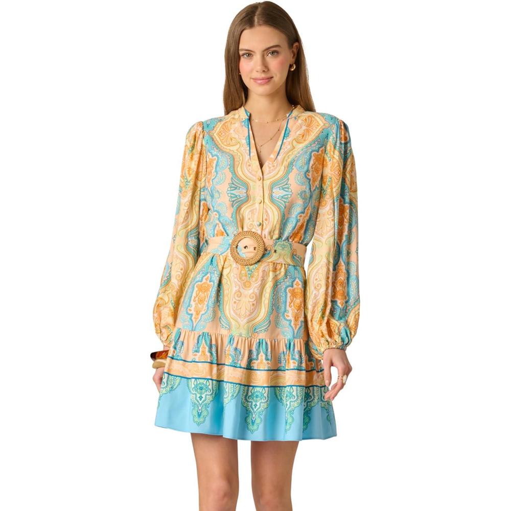 image:imageAdrianna Papell Seersucker Midi DressPeach Multi1
