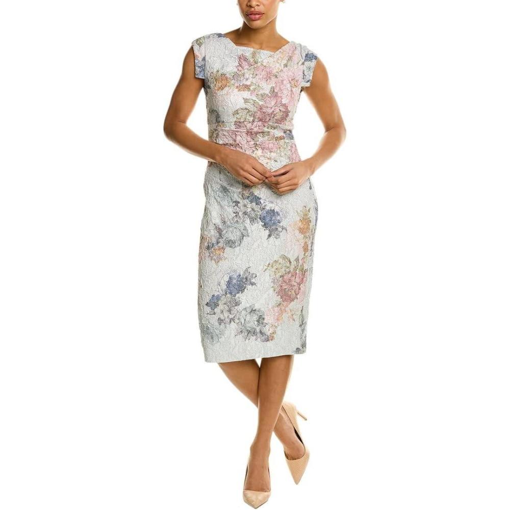 image:imageAdrianna Papell Womens Matelasse Cocktail DressPink Multi