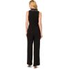ADRIANNA PAPELL PEARL CREPE JUMPSUIT IVORY