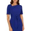 Adrianna Papell Asymmetrical Short Dress Royal Sapphire