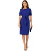 Adrianna Papell Asymmetrical Short Dress Royal Sapphire