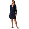 Adrianna Papell Combo Shawl Collar Midi Dress