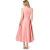 Adrianna Papell, Lapel Mikado Ankle Dress(Apricot Ice)