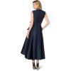Adrianna Papell, Lapel Mikado Ankle Dress(Midnight)