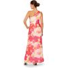 Adrianna Papell ONE Shoulder Chiffon Gown, Ivory/Pink Multi, 18