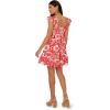 Adrianna Papell Seersucker Midi Dress(Orange/Ivory)