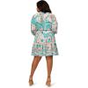 Adrianna Papell Seersucker Midi Dress(Peach Multi)