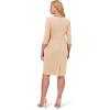 Adrianna Papell Tipped Crepe TIE Dress Alabaster/Black