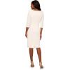 Adrianna Papell Tipped Crepe Tie Dress(Ivory/Black)