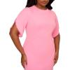 Adrianna Papell Women’s Knit Crepe Pearl Midi Dress | Knee Length Cocktail Dress with Pearl Trim & Tailored Fit(Cherry Blossom)
