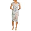 Adrianna Papell Women’s Matelasse Cocktail Dress(Pink Multi)
