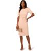 Adrianna Papell Women’s Mini Bow Front Sheath Dress, Blush, 16