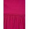 Adrianna Papell Women’s One Shoulder Chiffon Gown | Long Evening Gown with Pleated Skirt, Fitted Bodice & Side Leg Slit, Bright Magenta 6