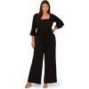 Adrianna Papell, Knit Crepe Tie Front Jumpsuit(Black)