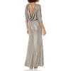 Adrianna Papell Women’s Foiled Jersey Dress(Silver)