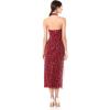 Adrianna Papell Women’s Beaded Halter Ballet Dress(Cranberry)