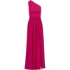 Adrianna Papell One Shoulder Chiffon Gown(Bright Magenta)