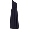 Adrianna Papell One Shoulder Chiffon Gown(Midnight)