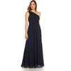 Adrianna Papell One Shoulder Chiffon Gown(Midnight)