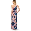 Adrianna Papell One Shoulder Chiffon Gown(Navy/Blush)