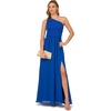 Adrianna Papell One Shoulder Chiffon Gown(Violet Cobalt)