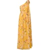 Adrianna Papell One Shoulder Chiffon Gown(Yellow Multi)
